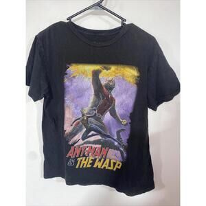 Mens T-shirt Black Antman & And The Wasp Medium Graphic Movie Shirt